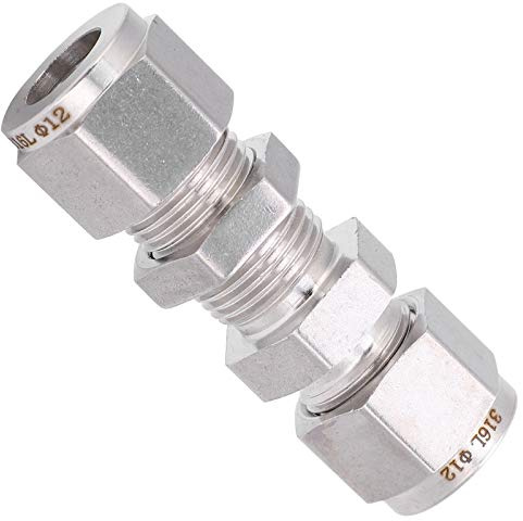 Union de cloison à double virole, ignifuge sans soudure Raccord à compression à double virole Résistance à haute pression pour conduites d'huile pour conduites de gaz pour conduites d'eau(1/2)