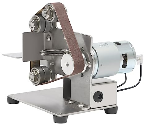 Mini Bandschleifer Standbandschleifer Belt Sander mit 775er Motor 150W DIY-Poliermaschinen 7 Gänge Schleifmaschine mit 10 Schleifbändern 15 * 330mm