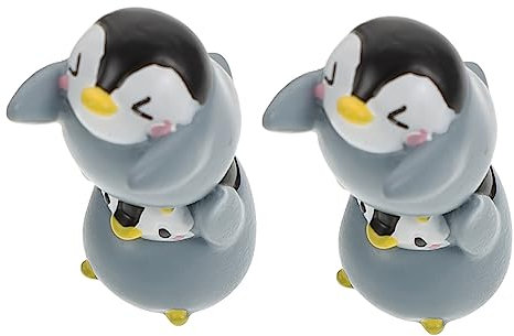 Operitacx 2stücke Pinguin-Szene-Ornament Pinguinfiguren Pinguinmodelle Künstliche Pinguine Für Heimdekoration Tiere Schreibtischdekoration Für Wohn Und Gartengestaltung
