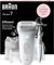 Braun Silk-épil 7, Epilierer Damen / Haarentferner für langanhaltende Haarentfernung, inkl. Bikinitrimmer (Haartrimmer Intimbereich), Ladyshaver, Made in Germany, 7-241, Weiß/Silber