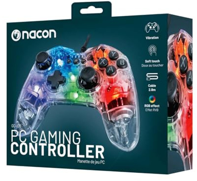 Nacon Manette de jeu PC filaire GC-100 RGB.