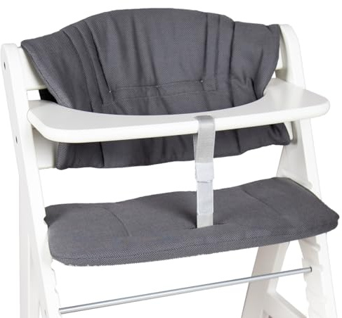 Hoppediz Hochstuhl Sitzkissen passend für Hauck Alpha, Lanzarote | 2-teiliges Sitzkissen-Set aus Baumwolle, atmungsaktiv und waschbar