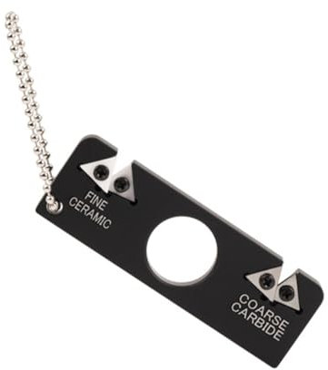 OFFSCH Estacion de Afilado Portátil Diseño Ergonómico, Afilador de Cuchillos de Tungsteno de Cerámica y Diamante para Uso Exterior, Compacto y Fácil de Sostener