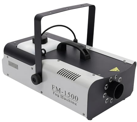 LENDISIY Nebelmaschine Rauchmaschinen mit 9 LED & Fernbedienung, 1500W DMX RGB LED Nebel Effekt Fogger Rauch Nebelmaschine Tragbar Fog Machine für Halloween Party Hochzeit Bühne