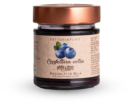 Confettura extra di Mirtilli 100% Naturali raccolti in Sila - 4 Vasetti per confezione