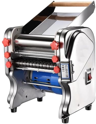 LSBHPPD Máquina Profesional para Hacer Pasta,Máquina Fideos,Prensa Doméstica Acero Inoxidable,Máquina Comercial Pequeña Automática Fideos,Cortador Fresco,FKM-200