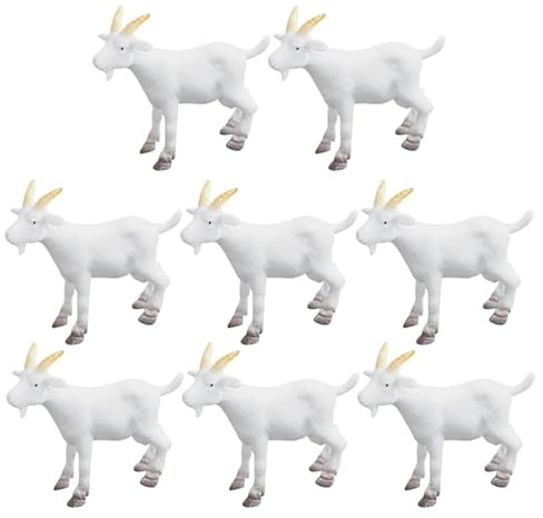 Gogogmee 24 Stück Ziegenfigur Miniatur Tierfigur Mini Lamm Figur Farm Tiermodell für saftige Pflanzer Moos Landschaft DIY Terrarium Feengarten