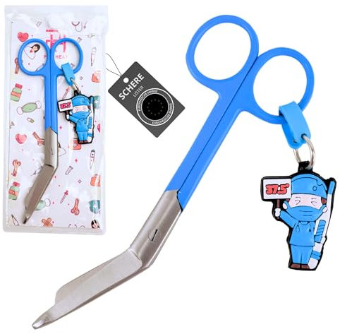 Ph Pro Heat Verbandschere Pflege für krankenschwester- Medizinische Schere aus Edelstahl - Erste Hilfe Schere mit Gravur – Verbandsschere Stumpfe Spitze.