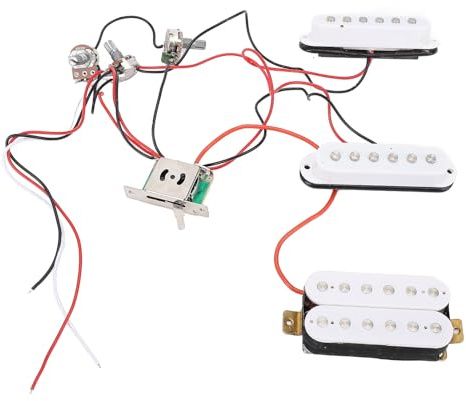 Ensemble de Micros SSH, Micros Simple Bobine et Humbucker Haute sensibilité, Matériaux de qualité Supérieure pour Guitare électrique, tonalité Polyvalente, Circuits de tonalité