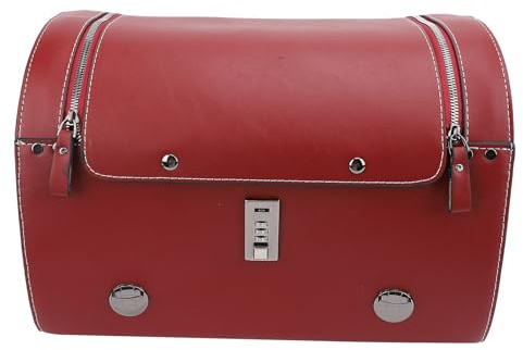 Motorcycle Luggage Bag, 29.5L Motorcycle Tail Bag Quick Release Universal Rear Trunk Luggage with Lock for Scooters Electric Vehicles (Wine red