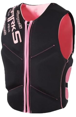 Swim Jacket - Neopren-Rettungsweste for Erwachsene, leicht, kollisionssicher, große Auftriebskraft, Schwimmweste for Angeln, Bootfahren, Schnorcheln(Pink,M)