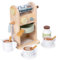 KOMBIUDA Boys and Girls Wooden Kitchen Playset Simulation Coffee Machine Toy Safe Fun for Toddlers Maker Set for Boys Girls