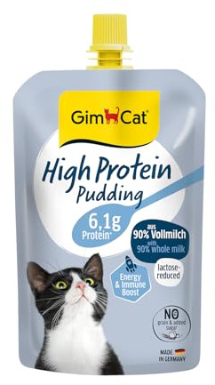 GimCat High Protein Pudding - Köstlicher proteinreicher Snack für zwischendurch - Made in Germany (1 x 100 g)