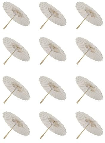 Lioggyet Lot de 12 parapluies en papier 60 cm pour fête prénatale, mariage, fête