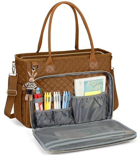 RAINSMORE Borsa Lavoro Donna per Insegnante Borsa Porta PC 15,6 Pollici Borsa Donna Tote per Ufficio Università Scuola