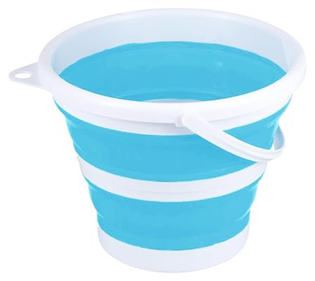 Lonwiner Seau pliable - Jouet de sable - Seau pliable pour enfants - Seau de nettoyage - Seau pliable - 3 l - Bleu