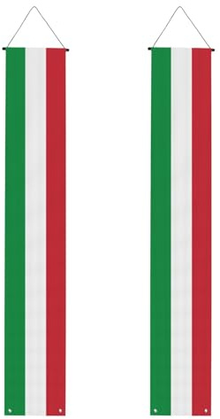Bandera italiana impresa para múltiples ocasiones para colgar en cualquier lugar, decoración de celebraciones, suministros de fiesta de graduación