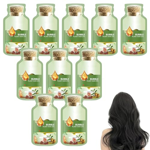 Cream Natural Plant Hair Dye,2025 New Botanical Bubble Hair Dye,Lazy Bubble Dye for Women Men (Dark Tea Color)
