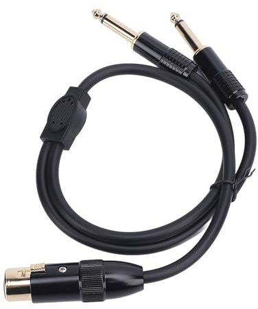 Acouto 3 Pin XLR to /4in Microphone Cable Excellent Sound Quality Plug and Play XLR Female 6.35mm Cable for Amplifier Mixer to TS /4in Design / / Microphone