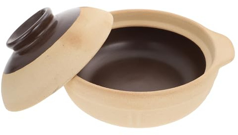 DOITOOL Cazuela de Cerámica para Guisos con Tapa Ahorro Energético Resistente Altas Temperaturas Apta para Estufas Eléctricas Gas y Horno para Uso Doméstico Color Color Aleatorio