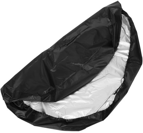 Veemoon Hexagonal Sandpit Cover with Drawstring Black Dustproof Protector for Sandbox Pool Weatherproof Outdoor Protective Cover