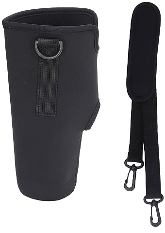 WIHFHGZ Funda para Taza de Neopreno con Correa Ajustable, Aislante Térmico 40OZ, Portavasos Resistente para Gimnasio y Exterior - Práctica y Ligera, Fácil de Transportar, Ideal para Uso (Negra)