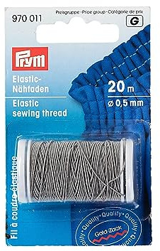 Prym 970011 Elastic-Nähfaden 0,5 mm hellgrau, Grau