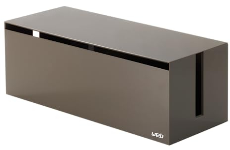 YAMAZAKI Home 2709 Kabelbox – Kabelaufbewahrung, Organizer, Abdeckschutz, Einheitsgröße, Grau