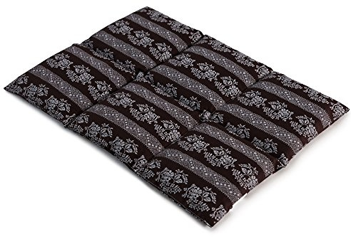 Coussin aux noyaux de cerises 40x30 - Coussin chauffant pour le dos ... - Bouillotte sèche - Compresse chaude ou froide (6 compartiments; Design: Brun à fleur)