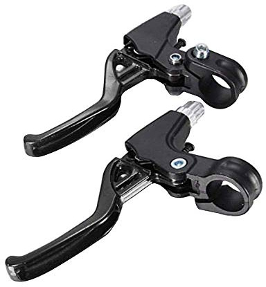 WAKE Bicycle Brake Levers 2pcs Anti-Skid Mountain Bike Brake Handles 4 Finger 2.2cm Diameter for Most Bicycle, Road Bike, MTB, BMX, Cycling (Aluminum Alloy, Non-Slip)