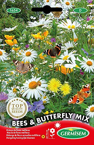 Germisem Bees & Butterfly Semillas de Mezcla de Flores 8 g