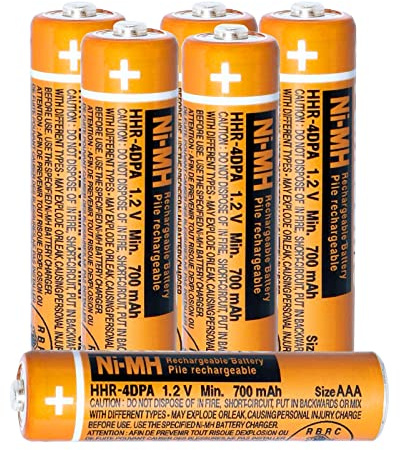 6 Pack HHR-4DPA/4B Ni-MH AAA Rechargeable Battery 700mAh 1.2V AAA Rechargeable Batteries for Panasonic Cordless Phones