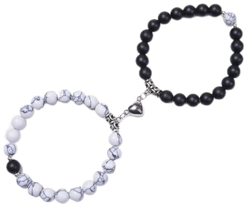 VELESAY Bracelet Connecté Couple Aimanté pour Homme et Femme avec Perles Elastiques