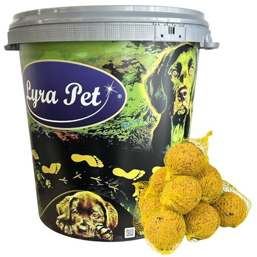 Lyra Pet® | 100 STK. Basic Meisenknödel mit Netz à 90 g = 9 kg in 30 L Tonne | Mineralstoffreiches Wildvogelfutter | Klassisches Vogelfutter Sommer & Winter | Energiespender für Wildvögel