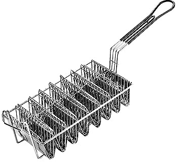 F Fityle Panier à Tacos Taco Rack Friteuse Frites Porte-friture Panier à Frites Friteuse Porte-Tacos Panier Taco Shell Friteuse pour Restaurant, Salle à Manger, 8 Grille