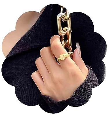 Aneneiceera Vintage Watch Style Ring Gold Watch Finger Ring Creative Clock Rings Punk Statement Rings Tiny Adjustable Ring Jewelry for Women