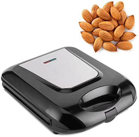 Septpenta Máquina Eléctrica para Hacer Pasteles de Nueces, Horno de Desayuno para Hornear de 1400 W, Calentamiento de Doble Cara, Antiadherente para Hacer Varias Nueces, Galletas, Magdalenas(UE)