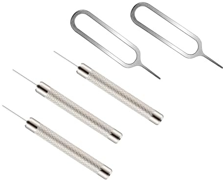 3+2 Pack Universal Sim SD Card Tray Opening Tool, Wireless Camera&Security Door Bell Reset Removal Tool Eject Pin for iPhone Google Pixel Samsung Motorola Phones (Pack of 5)