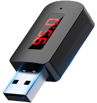 Ruwshuuk Trådlös 5.4 Fm-sändare biladapter, trådlös ljudadapter bilsats | Höghastighets säker anslutning trådlös adapter | Trådlösa bilsatser Stark signalstabilitet för oavbruten ljudströmning