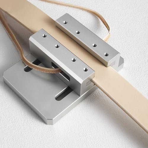 Biseladora Manual de Bordes de Cuero, Herramienta de Borde de Cuero Lateral con Cinturón de Ancho Ajustable, Máquina Biseladora de Correa de Borde de Cuero de Escritorio