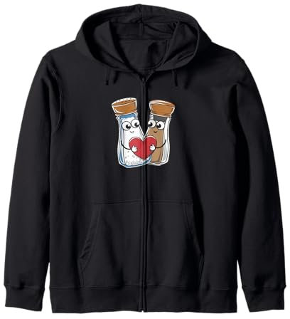 Salière et poivrière amusante pour la Saint-Valentin, pour hommes, enfants et femmes Sweat à Capuche