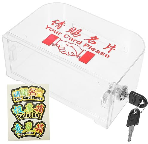 VILLCASE Kartenbox Für Visitenkarten Kartenaufbewahrungsbox Tragbarer Visitenkarten-organizer Mit Schloss Praktisch Für Schreibtisch Und Geschäft
