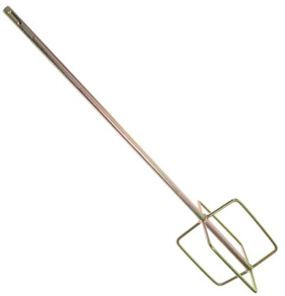 HOMSFOU Cement Mixer Paint Stirrer Drill Mixer Attachment Square Shank Paddle for Concrete Plaster Mortar Mixing Tools Compatible Electric Drills