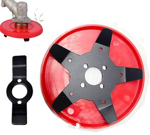 GoldOars - Cepillo universal para desbrozadora (24,5 mm, cabezal rotofil redondo, con cuchillas, cepillo de malezas, para arrozeros y tierras áridas (1 unidad)