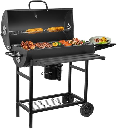 guogiyala Tragbarer Holzkohlegrill: BBQ Grill mit Aschesammler - Der ultimative Outdoor-Kochbegleiter (große)
