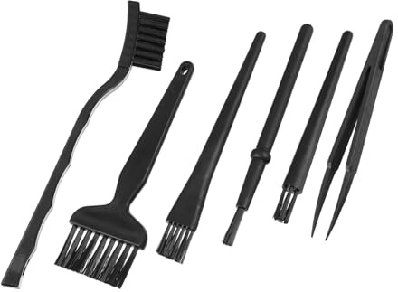 UKCOCO Kit Brosses De Nettoyage Antistatiques Pour Clavier Mécanique Et Électronique, 6 Pièces, Résistantes Et Légères, Pour Nettoyage Pc, Ports Usb Et Matériel Esd, Usage Professionnel Et Domestique