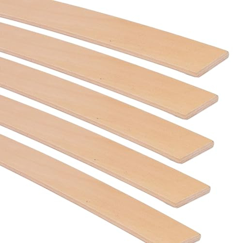DSTOCK60 - 5 Lattenroste aus Buchenholz – Universal-Ersatzlatten – geeignet für Schlafcouch, BZ, Betten und Lattenroste – strapazierfähiges und flexibles Massivholz (560 x 53 x 8 mm)