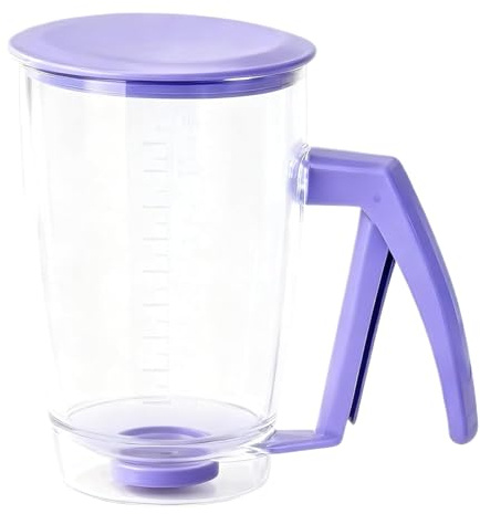 Dispenser per pastella per pancake, design antigoccia, 16,5 x 11,8 x 8 cm, bottiglia con manico schiacciabile, utensile per pastella da forno, impugnatura ergonomica antiscivolo, per cupcake, cucina