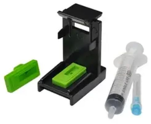 Vyawnqe Herramienta de Recarga de Tinta, Clip de Cartucho, Abrazadera de Relleno a presión, Kits de absorción DIY CISS con Agujas de 10ML compatibles con impresoras(1 Set)
