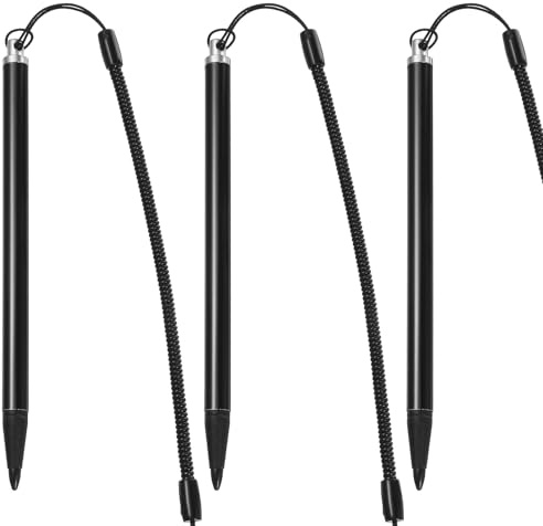 COHEALI Penna Resistiva con Corda a Molla Antismarrimento, Set da 3 Penne Stilo per Schermo Resistivo Pos e Tablet da Ufficio, Controllo Preciso per Dispositivi Touch Resistivi